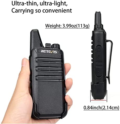 Retevis RT5R Walkie Talkie Profesional, Banda Dual Largo Alcance 2 Vías  Radio con Cargador de USB, 128 Canales Radio VOX FM Transceptor Portátil de  Mano para Almacén, Caza (Negro, 2 Piezas) - SECURCCTV