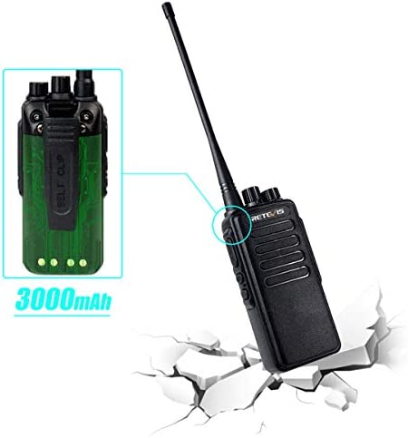 Retevis RT1 Walkie Talkie de Largo Alcance, 3000 mAh Walkies