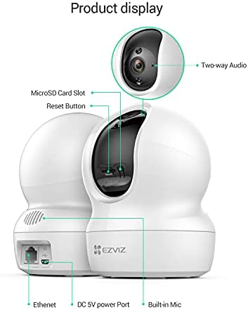 EZVIZ Cámara Vigilancia WiFi Interior,4MP Cámara IP Interior de Seguridad  360° con Detección de Movimiento,Seguimiento Auto, Audio Bidireccional,Modo  de Privacidad, Compatible con Alexa, Modelo CP1 : : Electrónica