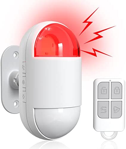 Alarma con Sensor de Movimiento Sistemas de Seguridad para el Hogar,Alarma de Cobertizo de 125dB con Sirena,Alarma de Garaje con Sensor Infrarrojo Inalámbrico PIR,Sistema de Alarma para Robo,Furgoneta