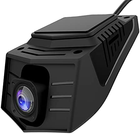 AWESAFE Dashcam Cámara de Coche con 1080P HD y 140 Ángulo, Cámara Delantera DVR para Android Radio Coche, con Grabación en Bucle y G-Sensor, Admite Conexión por WiFi/USB
