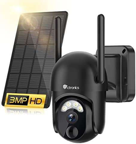 Cámara De Seguridad Exterior Solar Wifi Ptz 3mp Vigilancia