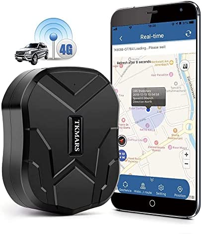 Localizador GPS para Coche 4G, TKMARS 10000mAH Batería 150 Días en Espera GPS Tracker con Seguimiento en Tiempo Real Rastreador GPS de App Gratuita Magnético a Prueba de Agua para Moto TK905B 4G
