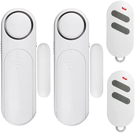 Sensor de Alarma de Ventana de Puerta con 2 Controles remotos, Sistema de Seguridad de Sensor de Alarma de protección antirrobo inalámbrico alimenta