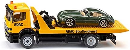 siku 2712, Tow Truck, 1:55, Metal/Plastic, Yellow, ADAC design, Incl. toy car for towing