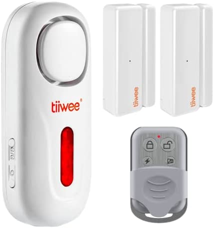 tiiwee A1 Alarma para Casa - 1 Sirena 120 dB - 2 Sensores de Ventanas y Puertas - 1 Control Remoto