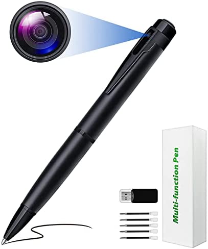 Bolígrafo de cámara espía 1080P con memoria 64G, bolígrafo espía de cámara  pequeña Full HD para niñera, fácil de usar, mini cámara corporal con