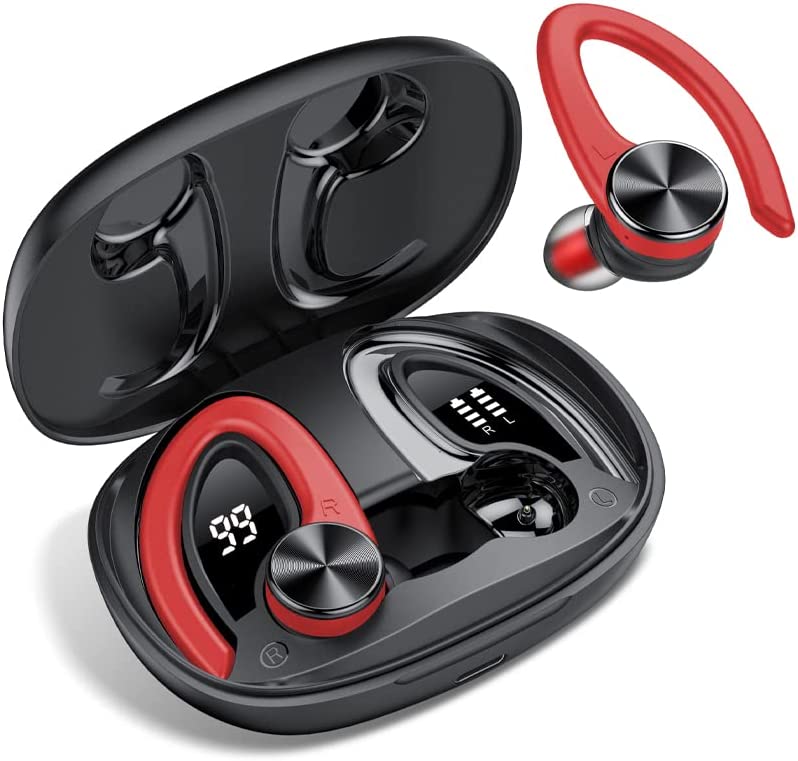 Auriculares deportivos inalámbricos con Bluetooth 5.3, 45H de batería,  control táctil y USB-C - SECURCCTV