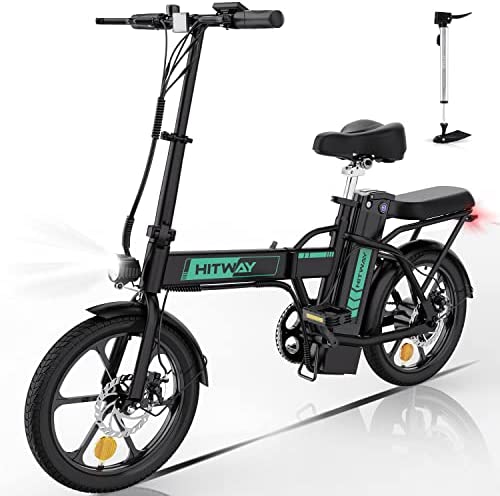 HITWAY E-Bike Bicicleta Plegable de la Ciudad Batería 8.4h, Milestone eléctrico de hasta 35-70 km, Batería 250 W/36 V/8.4Ah, MAX.