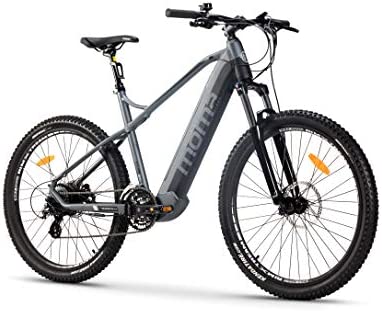 Moma Bikes Bicicleta Electrica, EMTB-27.5", Suspension delantera, SHIMANO 24v, Frenos de Disco Hidraulicos, Bateria Integrada y extraíble Litio 48V 13Ah (Varias Tallas)