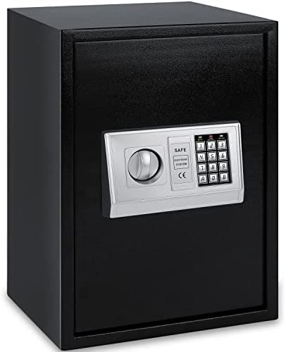 KESSER® Caja fuerte electrónica Caja fuerte de pared 50 x 35 x 34,5, negro