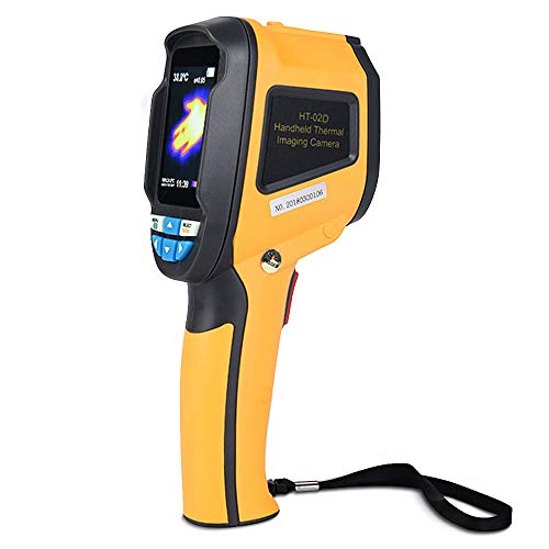 Cámara Térmica, HT-02D Termográfica Infrarroja y Cámara de Luz Visible con IR 1024 píxeles y -20~300°C, frecuencia de actualización de 6Hz, Termómetro Infrarrojo