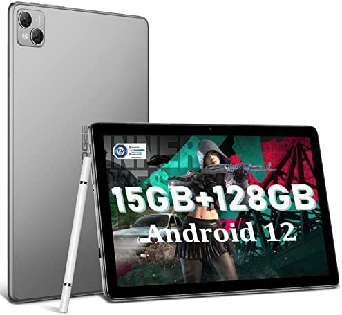 DOOGEE T10 Tablet 10,1 Pulgadas FHD+ con 15GB RAM + 128GB ROM (Ampliable 1TB), Batería de 8300mAh, Octa-Core Android 12 Tablet con Dual 4G LTE, WiFi 2,4/5G, TÜV-Certificado, 13MP + 8MP, Gris
