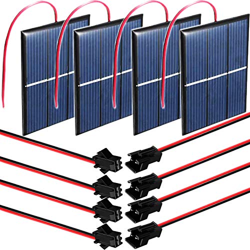 RUNCCI-YUN 4pcs 1.5V 0.65W 60X80mm Micro Mini Células de Panel Solar ，policristalino,De Epoxy Panel Solar,portátil,para Hogar DIY, Proyectos Científicos - Juguetes - Cargador de Batería