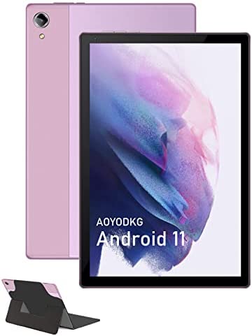 Tablet 10.4 Pulgadas, AOYODKG Android 11 Tableta Ultrar-Rápido, Certificación GMS, 4GB RAM 64GB ROM(256GB TF), Quad-Core, Batería 6500mAh, Bluetooth, 5MP+8MP, HD Display, 5G WiFi Tablet -Rosado