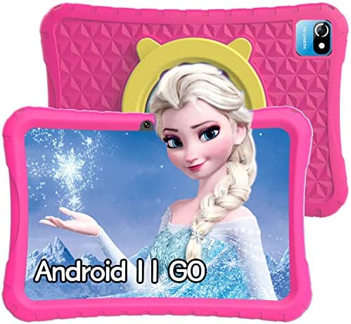 OUZRS Tablet para Niños 10 Pulgadas Android 11 GMS, 64GB ROM/TF 128GB 1.5Ghz Quad Core Tablet PC Baratas y Buenas Bluetooth Type-C Netflix Youtube iWawa Juego Educativos WiFi Tablet Infantil(Rosa)