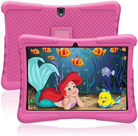 LNMBBS Tablet para niños de 10 Pulgadas, Android 11.0 Tablet para niños, Pantalla HD IPS, 3GB RAM 32GB ROM,Quad Core, 5MP+2MP, WiFi, Bluetooth, Tableta educativa de Doble cámara (Pink)