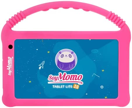 SoyMomo Tablet Lite 2.0 - Tablet para niños con Control Parental, Detección de Contenido Peligroso, Pantalla 7", 16 GB Almacenamiento, 2 GB RAM, Modo Clase, Cámara, 3000 mAh, Funda de Silicona (Rosa)