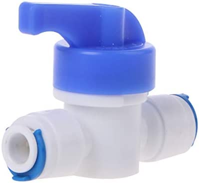 IOOOFU Válvula de Bola en línea de 1/4 '', Cierre de conexión rápida para ósmosis inversa de Agua