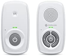 Motorola Nursery AM21/MBP21 - Vigilabebés audio digital con tecnología DECT para la vigilancia de audio, Alcance de 300 metros, Micrófono de optima sensibilidad, Blanco
