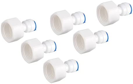6 piezas 1/4 "OD a 1/2" accesorios de conector rápido RO filtros de agua para filtro de agua ósmosis inversa
