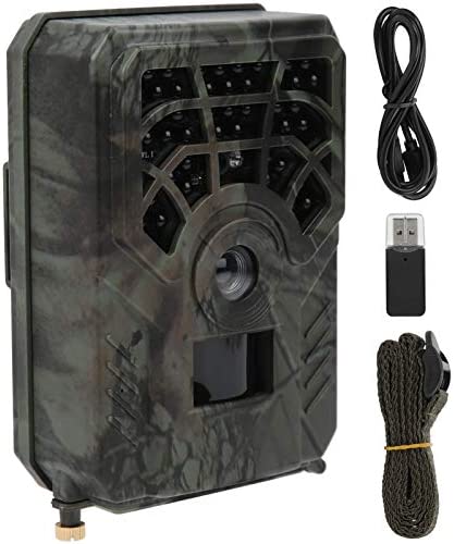 Akozon Mini cámara de Seguimiento Cámara de Caza de Alta definición PR300C Impermeable Cámara de visión Nocturna infrarroja portátil para Vida Silvestre