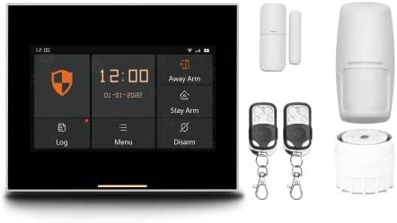 Alarma antirrobo casa LKM Security Kit gsm Pantalla táctil inalámbrica inalámbrica controlable por teléfono móvil con aplicación Gratuita. Compatible con Alexa y Google Assistant