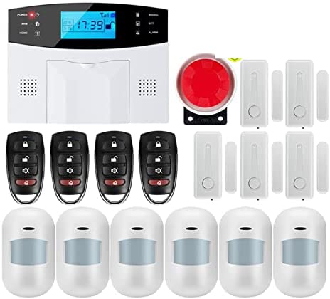 Sistema de alarmas Sistema de alarma de seguridad antirrobo for el hogar GSM con cable e inalámbrico M2B 433MHz compatible con idioma inglés G2B Sistema de seguridad de alarmas de casa, alarma de ( Co