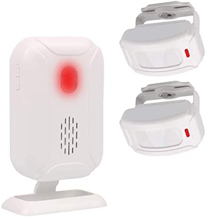 Mengshen Alarma del Sensor De Movimiento, Timbre Inalámbrico para Puerta/Entrada de La Puerta/Casa y Tienda/Buzón, Kit de Sistema de Alarma de Seguridad con 2 Sensor Y 1 Receptor - YBQ042