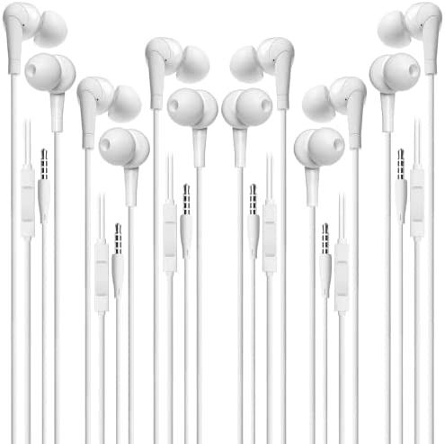 VddSmm 6 Pack Auriculares con Cable con Micrófono y Control de Reproducción, Adecuados para Teléfonos Móviles, Tabletas, MP3 y Otros Dispositivos de Audio de 3,5 mm