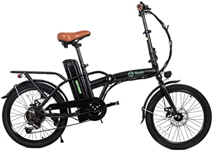Bicicleta eléctrica, Youin You-Ride Amsterdam, Bici Urbana, Plegable, autonomía hasta 45 kilómetros, Cambio de Marchas Shimano 6 velocidades