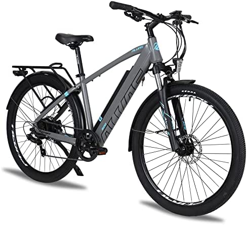 AKEZ Bicicleta eléctrica de montaña eléctrica de 27,5 pulgadas E Bike con batería de litio de 36 V, 12,5 Ah, suspensión completa MTB para hombre y mujer con motor Bafang y transmisión Shimano de 7 velocidades