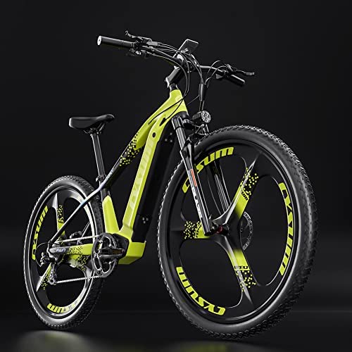 cysum M520 Bicicleta eléctrica para Hombre, Bicicleta eléctrica de montaña de 29 Pulgadas, batería de Litio de 48 V/14 Ah, 25 km/h, Velocidad Shimano de 7 velocidades, Frenos de Disco,