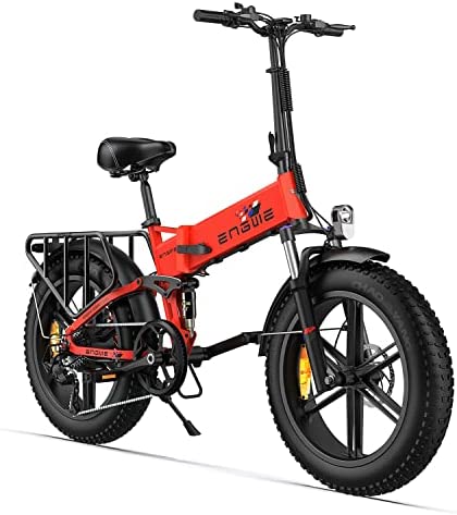 ENGWE La Bicicleta Eléctrica Plegable 250W Tiene Neumáticos Gruesos para Todo Terreno 20", Cambio de 7 Velocidades y Batería de Litio Extraíble de 48V 13Ah. hasta 25KM/H y 100KM de Autonomía