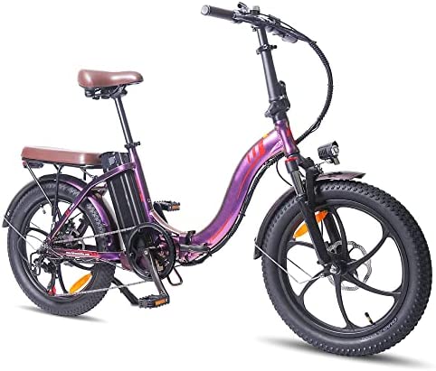 DuraB Bicicleta eléctrica plegable, 20 pulgadas, 20 pulgadas, neumáticos grandes, 36 V 18 Ah, 250 W, bicicleta eléctrica plegable, 7 velocidades, bicicleta eléctrica para adultos
