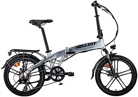 He Helliot Bikes - RS Oxford Bicicleta eléctrica Plegable 250W con Batería Extraíble de 36V 8'8Ah, Velocidad Máxima 25 km/h Bici Electrica, Shimano 6 Velocidades