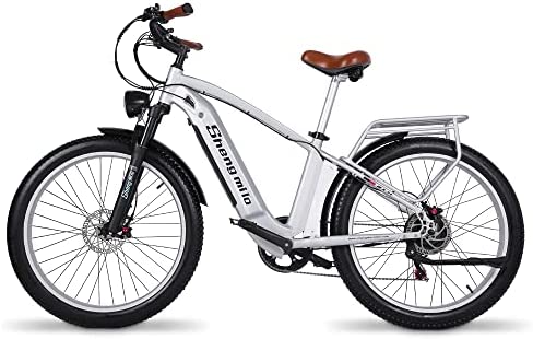 Shengmilo Bicicleta eléctrica, Retro MX04 Bicicletas eléctricas para Adultos, Fat Tire E-Bike con 3 Modos de conducción fáciles de Montar, batería extraíble de 48V 15Ah, BAFANG Motor