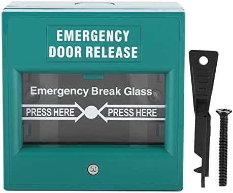Botón de alarma de incendio de salida de emergencia de puerta, botón de seguridad con cable, botón de alarma de incendio de liberación de puerta de salida de emergencia Interruptor de ruptura de puert