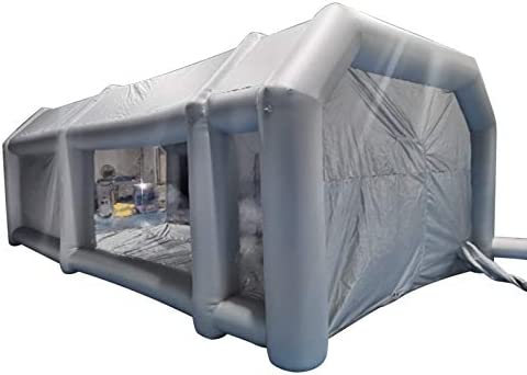 8 x 4 x 3 m portátil cabina de pulverización inflable con ventana transparente y filtración de aire, cabina de pintura de tela Oxford PVC para pintura de coche