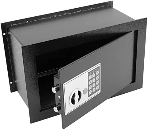 PrimeMatik - Caja Fuerte de Seguridad empotrada con código electrónico Digital 40x20x25cm Negra