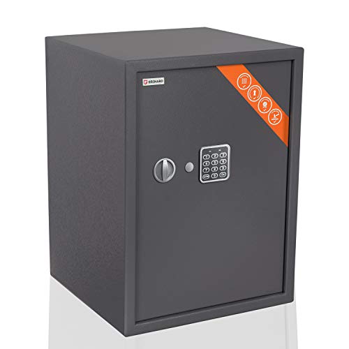 Brihard Business XL Caja Fuerte Electrónica, 50x35x36cm (HxWxD), Gris Titanio