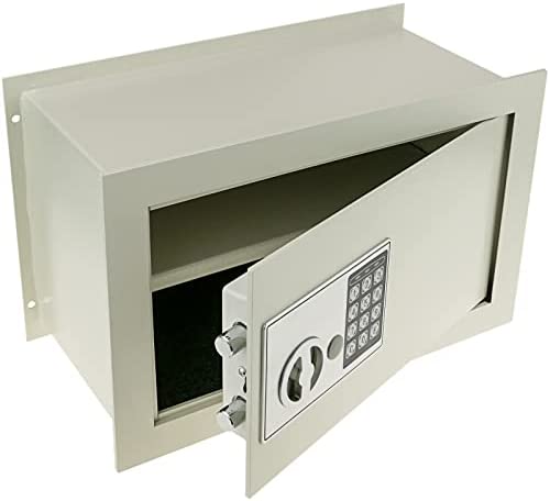 PrimeMatik - Caja Fuerte de Seguridad empotrada con código electrónico Digital 36x19x23cm Beige