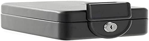Caja fuerte portátil Travel Safe de Rottner, Color Negro, Fabricada en chapa de acero, Cerradura de cilindro, Tornillos de fijación incluidos