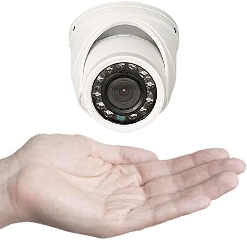 WiTi Cámara CCTV Domo tamaño pequeño AHD 2M Full HD 1080P,Mini cámaras para Sistemas de vigilancia de Seguridad Interior Funcionan con DVR XVR,Cámara metálica con Cable 3000TVL