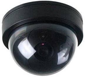 OBL Cámara Falsa de Seguridad para el hogar, cámara de Seguridad simulada cámara de Seguridad Domo con luz LED Intermitente, Negro.