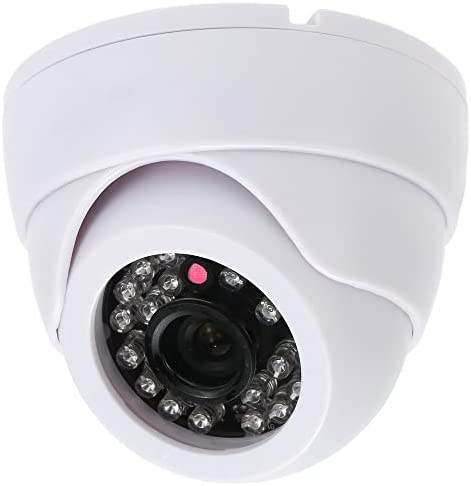 HAOTING 1200TVL CCTV Cámara de Vigilancia, Cámara de Seguridad Domo Interior, 1/3inch Color CMOS Sensor, IR-Cut Visión Nocturna, 3.6mm Lente Fija con 24 IR Leds, Plug and Play