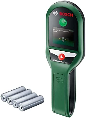 Bosch detector UniversalDetect (guía paso a paso en la pantalla para un manejo sencillo, detector de pernos y de cables)