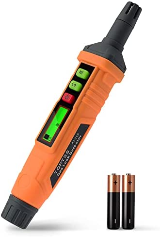 TopTes PT210 Detector de Fugas de Gas Natural, Detector de Fugas de Gas Propano/LPG/LNG/Ciudad con Alarma Audible y Visual, Alta Sensibilidad Detector Gas Autocaravana, Batería Incluida - Naranja