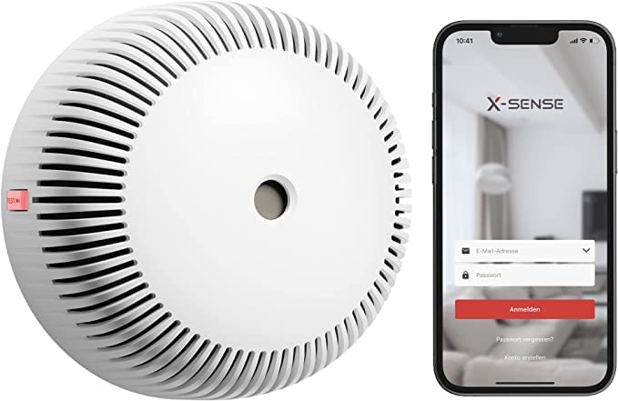 X-Sense Detector Inteligente de Humo Wi-Fi con batería reemplazable, botón de Silencio, función de autocomprobación, Cumple con la Norma EN 14604, XS03-WX (conexión Wi-Fi)