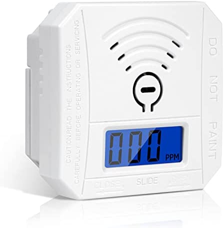 Flintronic Detector Monoxido de Carbono, 1PCS Alarma de Monóxido de Carbono de Humo, con Pantalla Digital LCD, para Seguridad En El Hogar Alimentado, EN 50291(Batería No Incluida)